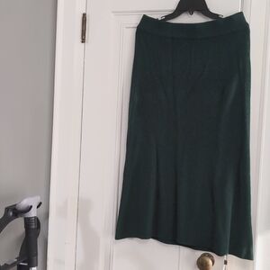 Sezane Forest green knit skirt XXL